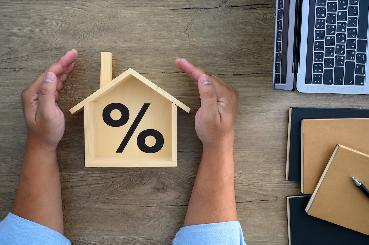 Taux hypothécaires concept commercial de l’immobilier d’investissement taux d’intérêt immobilier